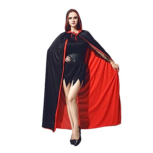 SOIMISS Todesmantel für Cosplay Halloween-Kostüm Kapuzenmantel für Erwachsene Kapuzenmantel für Herren Vampirumhang Herren Umhang Halloween umhang Halloween Costume Halloween-Todesmantel von SOIMISS