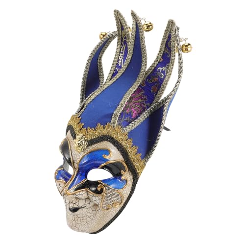 SOIMISS Venezianische Maske Dekoration Tragbarer Trichter Masken Make-up-kostüm Reisetrichter Dekorativer Ständer Aufblasbares Kostüm Halloween-popcorn Hasenanhänger Maskerade Blue Plastik von SOIMISS