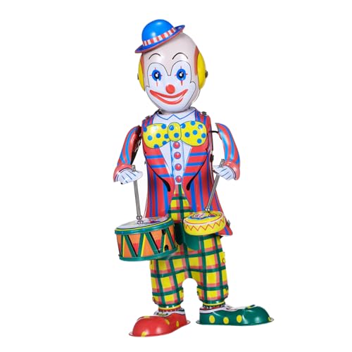 SOIMISS Vintage Clown Schlagzeuger Aufziehspielzeug aus Retro Wackelfigur mit Trommel Bunte Dekofigur für Karneval Mechanisches Tischornament Geschenkidee SOIMISS Vintage Clown Schlagzeuger Aufziehspielzeug aus Retro Wackelfigur mit Trommel Bunte Dekofigur für Karneval Mechanisches Tischornament Geschenkidee von SOIMISS