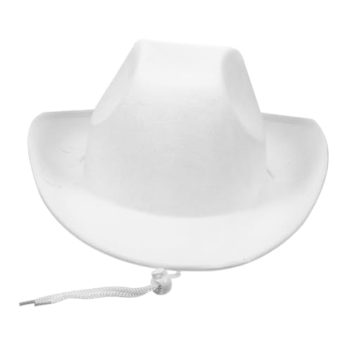 SOIMISS Weißer Filz Cowboyhut Damen Westernhut mit Verstellbarem Nackenband Festhut für Cowgirl Kostüm Langlebig und Komfortabel SOIMISS Weißer Filz Cowboyhut Damen Westernhut mit Verstellbarem Nackenband Festhut für Cowgirl Kostüm Langlebig und Komfortabel von SOIMISS