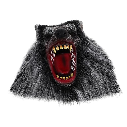 SOIMISS Wolfsmaske Neuheit Halloween Wolf Dress Up Masken Gruselige Cosplay Maske Horrormaske Schreimaske Kostüm Gruselige Halloween Wolfsschädelmaske Halloween Maske Ornament Wölfe von SOIMISS