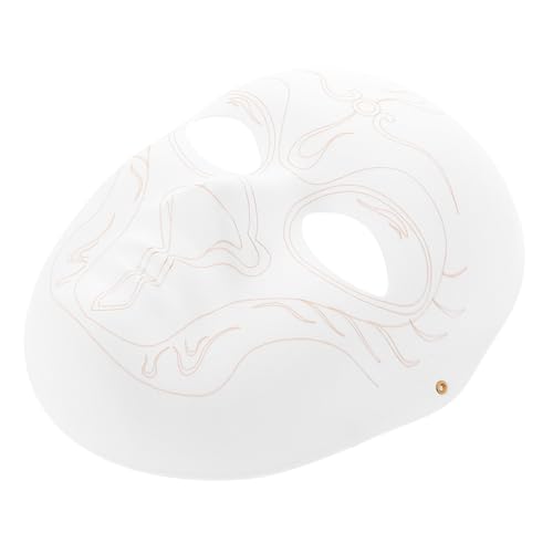 SOIMISS Zellstoff-Maske Papiermaske Maskenmalerei masken für halloween Maskenparty Masken für Kindergeburtstage leere Malmaske Bemalbare Tiermaske einfache Maske Halbgesichtsmaske Weiß von SOIMISS