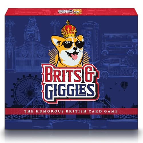 Brits and Giggles 100pk Familienkartenspiele Party Prompt & Antwort, Familienkartenspiel, Kartenspiele für mehrere oder 2 Spieler für Familien, lustige Party-Kartenspiele, Reisespiele für Erwachsene, von SOL