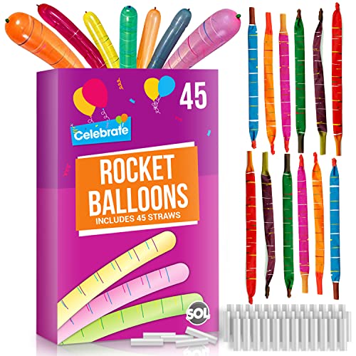 SOL Raketenballons, fliegende Luftballons, Partyballons, Pfeifballons, Partytütenfüller für Kinder, laute Luftballons von SOL