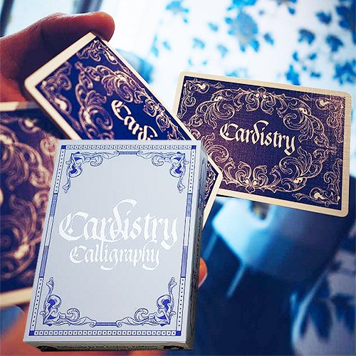 Cardistry Calligraphy - Blue - Kartenzauber - Zaubertricks und Magie von SOLOMAGIA