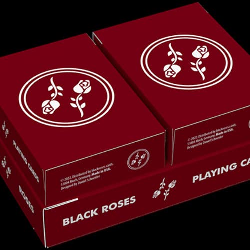 SOLOMAGIA Black Roses Edelrot Mini Playing Cards (Collector's Box) von SOLOMAGIA