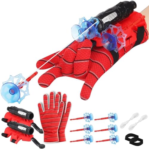 SOLPURE Launcher Handschuhe, 2 Set Spider Launcher Handschuh, Launcher Spielzeug, Held Launcher, Cosplay Glove Launcher, Handgelenk Spielzeug Set, EIN Geschenk für Fans von SOLPURE