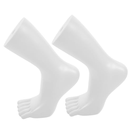 SOLUSTRE 1 Paar Zehensocken Fußdisplay Für Socken Verkaufsdisplay-fußmodell Schaufensterpuppenbeine Weiblich Füße Schaufensterpuppe Formen Für Fußkettchen Kunstskizze Füße Weiß Vinyl von SOLUSTRE