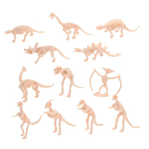 SOLUSTRE 1 Satz Dinosaurier-skelettmodell Dinosaurier Knochen Dinosaurier-knochenmodell Dinosaurier-geburtstagsdekoration Dinosaurier-knochen- Plastik Beige 12st von SOLUSTRE