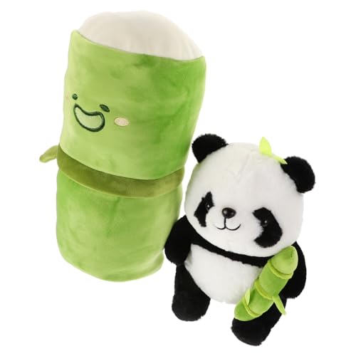 SOLUSTRE 1 Satz Panda-puppe Stofftier Pandas Gefüllter Panda Spielzeugkissen Tierpuppenkissen Panda-kuscheltiere Panda-zeug Panda-verzierung Panda-wurfskissen Kawaii-kissen Plüsch von SOLUSTRE