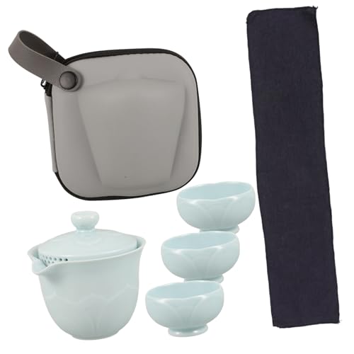 SOLUSTRE 1 Satz Reise-Tee-Set Teetasse Set Zum Aufbrühen Von Chinesischem Tee Teeservice Aus Keramik Geschirrset Aus Keramik Porzellan von SOLUSTRE