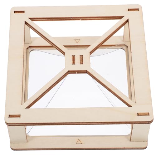 SOLUSTRE 1 Set Projektions Lernwerkzeuge Overhead Projektor DIY Wissenschaftsprojektor Kit DIY Projektor Kit Stiel Wissenschaftsprojektor DIY 3D Hologramm Display Projektor Beige Aus von SOLUSTRE