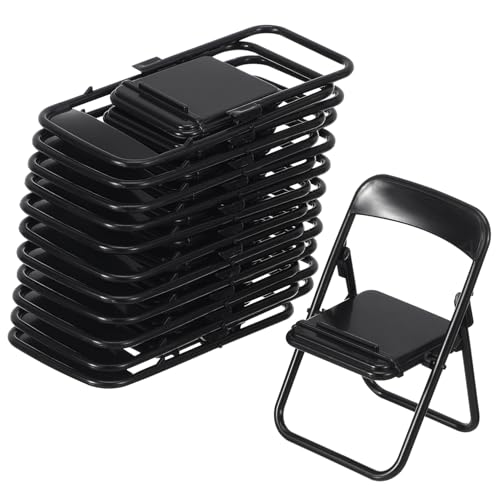 SOLUSTRE 12 Stück Teiliges Miniatur Klappstuhl aus Schwarzem Dekorative Miniaturmöbel für Faltbare Mini Stühle für DIY und Miniatur Szenendekoration SOLUSTRE 12 Stück Teiliges Miniatur Klappstuhl aus Schwarzem Dekorative Miniaturmöbel für Faltbare Mini Stühle für DIY und Miniatur Szenendekoration von SOLUSTRE