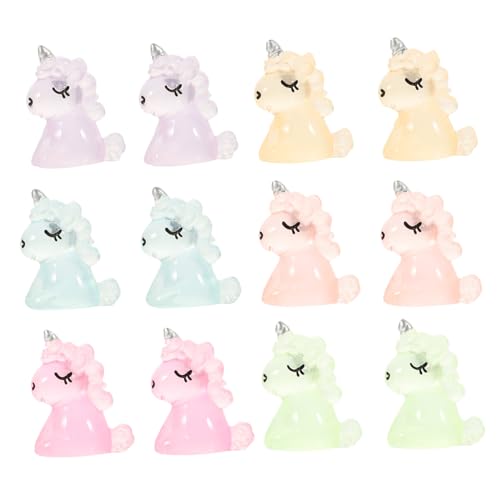 SOLUSTRE 12 Stück Teiliges The Dark Einhorn Deko Leuchtende Cartoon Einhorn Figuren DIY Auto Wohnaccessoire Niedliche Bunte Nachtlicht Ornamente für Kreative Dekoration SOLUSTRE 12 Stück Teiliges The Dark Einhorn Deko Leuchtende Cartoon Einhorn Figuren DIY Auto Wohnaccessoire Niedliche Bunte Nachtlicht Ornamente für Kreative Dekoration von SOLUSTRE