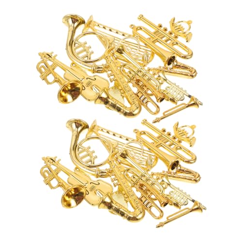 SOLUSTRE 28 Stück Teiliges Miniatur-musikinstrumente Weihnachtsbaumschmuck Filigrane Gitarren Trompeten und Saxophone Leichte DIY-christbaumanhänger Langlebige Farberhaltung für Kleine und SOLUSTRE 28 Stück Teiliges Miniatur-musikinstrumente Weihnachtsbaumschmuck Filigrane Gitarren Trompeten und Saxophone Leichte DIY-christbaumanhänger Langlebige Farberhaltung für Kleine und von SOLUSTRE