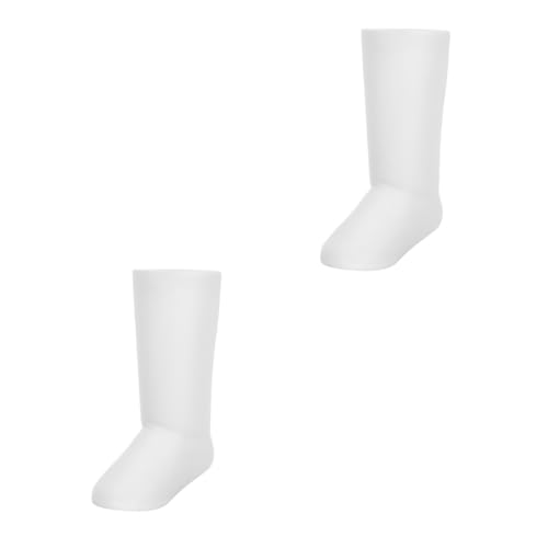 SOLUSTRE 2St Socken Fußform Socken Ausstellungsstütze Mannequin-Fußmodell Sandalen-Socken-Mannequin Fußmodell für Kleinkinder Kleinkind-Fußschaufensterpuppe für Schauschuh Plastik Weiß von SOLUSTRE