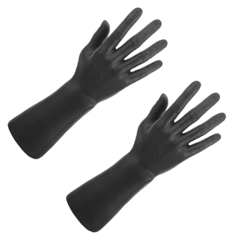 SOLUSTRE 2st Handmodell-display-requisiten Gel-nagellack Verkauf Gestell Zubehör Ring Handschmuck-modell Kette Gürtel Männliche Mannequinhand Handpuppe Für Nägel Nagel-kit Griff Vinyl Black von SOLUSTRE