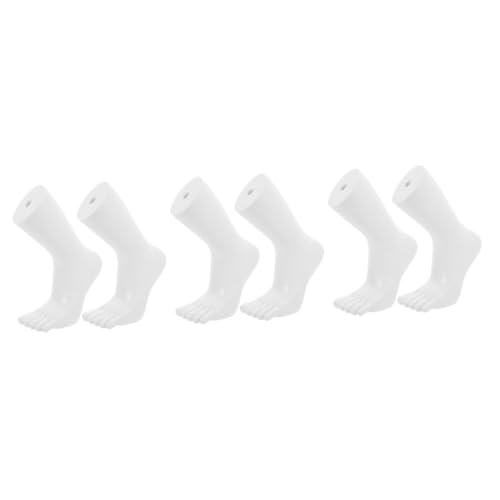 SOLUSTRE 3 Paare Zehensocken Fußdisplay Für Socken Schaufensterpuppenbeine Weiblich Fußmodell Socken Schuhe Füße Schaufensterpuppe Mannequin-fußanzeige Schaufensterpuppe Fuß Vinyl Weiß von SOLUSTRE