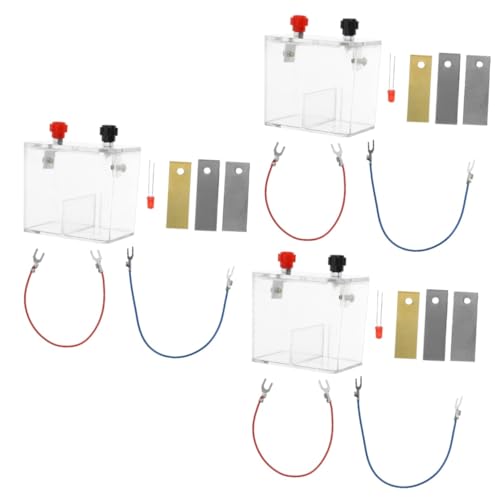 SOLUSTRE 3 Sätze Batterieexperimentelle Ausrüstung stromerzeugung stromversorgung Elektrischer Experimentierkasten Wissenschafts-Kit Projekt-Kit für Fruchtbatterien Fruchtbatterieexperiment von SOLUSTRE