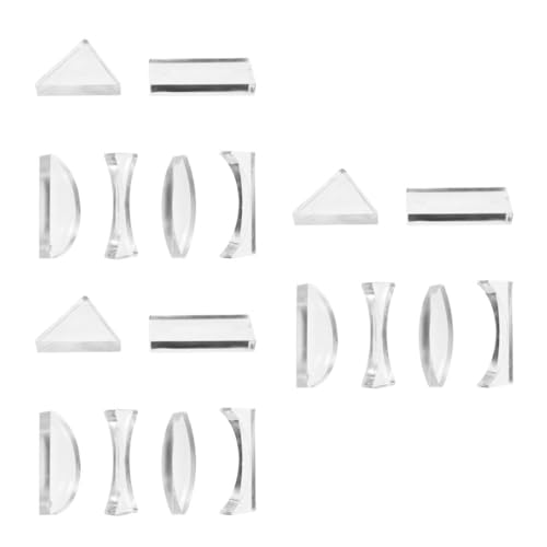 SOLUSTRE 3 Sätze Optische Linsen Konkave Konvexe Linse Spotlight-objektiv Konkave Linsen Mikroskop-objektiv Lehrmittel Für Physik Konkave Linse Optisch Transparent Acryl 6 Stück * 3 von SOLUSTRE