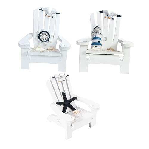 SOLUSTRE 3 Stück Miniatur Strandstuhl Teilig mit Seemöwenmotiv Dekorative Kleine Holzliege für Puppenhaus Sommerliche Tisch und Regaldeko Nautische Miniatur für Haus und Kinderzimmer SOLUSTRE 3 Stück Miniatur Strandstuhl Teilig mit Seemöwenmotiv Dekorative Kleine Holzliege für Puppenhaus Sommerliche Tisch und Regaldeko Nautische Miniatur für Haus und Kinderzimmer von SOLUSTRE