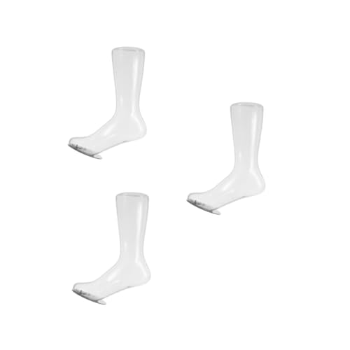 SOLUSTRE 3 Stück Transparentes Fußmodell Schuhe Socken Socke Display Fuß Schaufensterpuppe Gefälschte Füße Shop Schaufensterpuppe Sockenhalter Schaufensterpuppe Füße Schaufensterpuppe Fuß von SOLUSTRE