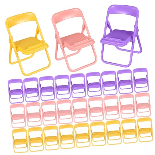 SOLUSTRE 30stücke Mini Klappstuhl Für Puppenhäuser Telefonhalter Miniatur-Stuhl Tischständer Smartphone-Halter Handy-telefonhalterung Klappbarer Stuhl Party Favors Dekoration Für SOLUSTRE 30stücke Mini Klappstuhl Für Puppenhäuser Telefonhalter Miniatur-Stuhl Tischständer Smartphone-Halter Handy-telefonhalterung Klappbarer Stuhl Party Favors Dekoration Für von SOLUSTRE