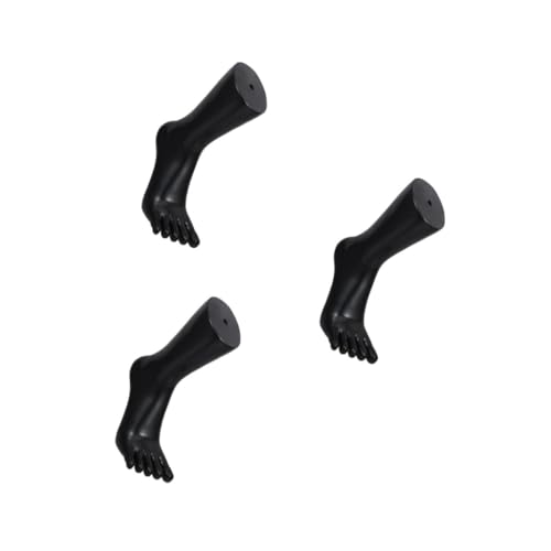 SOLUSTRE 3st Ausstellungsständer Für Fußmodelle Fuß-display-modell Mannequin-füße Weibliche Fußpuppe Sandalen-socken-mannequin Mannequin-fußmodell Fußpuppe Für Schuhe Sockenform Black Pvc von SOLUSTRE