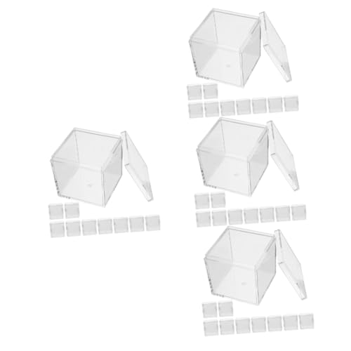 SOLUSTRE 40 Stück Transparente Kunststoff Box Süßigkeiten Behälter Vitrine Präsentationsbehälter Proben Mineral von SOLUSTRE