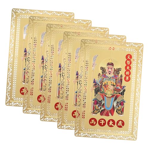 SOLUSTRE 5 Stück Kupfer Amulettkarte Taisui Schutzkarte Jahr des Pferdes Feng Shui Glücksbringer Robust Tragbar für Geldbörse Anhänger Persönliche Dekoration SOLUSTRE 5 Stück Kupfer Amulettkarte Taisui Schutzkarte Jahr des Pferdes Feng Shui Glücksbringer Robust Tragbar für Geldbörse Anhänger Persönliche Dekoration von SOLUSTRE