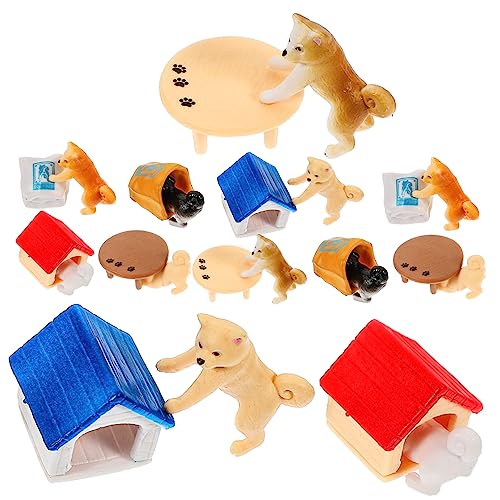 SOLUSTRE 6 Stück Teiliges Handgefertigtes Hundehütten Ornament Realistische Kleine Hundefiguren für Garten Bonsai Puppenhaus Dekoration Wasserfest Detailreiche Tierhandwerkskunst SOLUSTRE 6 Stück Teiliges Handgefertigtes Hundehütten Ornament Realistische Kleine Hundefiguren für Garten Bonsai Puppenhaus Dekoration Wasserfest Detailreiche Tierhandwerkskunst von SOLUSTRE