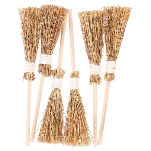 SOLUSTRE 6 Stück Teiliges Mini Hexenbesen Dekorativer Natürlicher Strohbesen Langlebiges Halloween Bastelzubehör Miniatur Requisit für Puppenhaus Wohnzimmer DIY Kreativspielzeug SOLUSTRE 6 Stück Teiliges Mini Hexenbesen Dekorativer Natürlicher Strohbesen Langlebiges Halloween Bastelzubehör Miniatur Requisit für Puppenhaus Wohnzimmer DIY Kreativspielzeug von SOLUSTRE