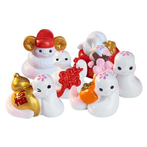 SOLUSTRE 6 Stück Teiliges Miniatur Schlangenfigurenset aus Langlebigem Harz Kreative DIY Dekoration für Jahr der Schlange Bunte Chinesische Schlangenstatuen für Wohn und Autodekor SOLUSTRE 6 Stück Teiliges Miniatur Schlangenfigurenset aus Langlebigem Harz Kreative DIY Dekoration für Jahr der Schlange Bunte Chinesische Schlangenstatuen für Wohn und Autodekor von SOLUSTRE