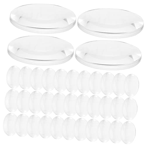 SOLUSTRE 60er Set Transparente Doppelt Konvexe Optiklinsen 25mm Durchmesser Für Physik Experimente DIY Projekte Und Bastelarbeiten Hochwertige Optische Linsen Für Laboranwendungen von SOLUSTRE