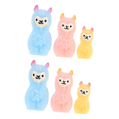 SOLUSTRE 6stücke Miniatur-alpaka-statuen Aus Kunstharz Kleine Tierornamente Für Mikrolandschaften Feengärten Puppenhäuser Und Terrarien-dekor SOLUSTRE 6stücke Miniatur-alpaka-statuen Aus Kunstharz Kleine Tierornamente Für Mikrolandschaften Feengärten Puppenhäuser Und Terrarien-dekor von SOLUSTRE