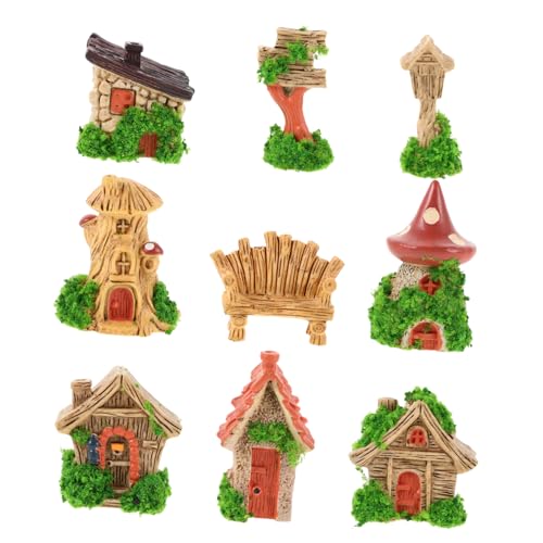 SOLUSTRE 9 Stück Teiliges Miniatur-Haus Handgefertigten Möbeln Kreativen Baumstumpf-häusern und Dekorativen für Bücherregal Landschafts-szenerien DIY Wohnaccessoires SOLUSTRE 9 Stück Teiliges Miniatur-Haus Handgefertigten Möbeln Kreativen Baumstumpf-häusern und Dekorativen für Bücherregal Landschafts-szenerien DIY Wohnaccessoires von SOLUSTRE