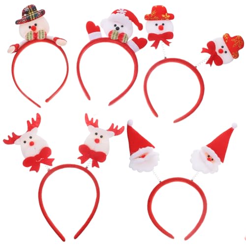 SOLUSTRE 9Er-Pack Weihnachtsspielzeug-Stirnbänder Weihnachtsmann Weihnachtsbaum Rentiergeweih Bären Handschuhe Stirnbänder Für Cosplay Oder Weihnachtsfeierzubehör Zufälliger Stil von SOLUSTRE