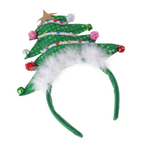 SOLUSTRE Kreativer Weihnachtsbaum Mit Glocken-Stirnband Für Kinder Dekoratives Haar-Haar-Accessoire Für Party-Festival-Kinder von SOLUSTRE