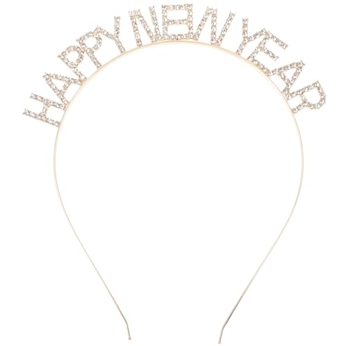 SOLUSTRE Neujahrs-Stirnband Kompaktes Haarband Kompaktes Neujahrs-Partygeschenk-Haar-Accessoire Golden haarband bayrische happy new jahr krone von SOLUSTRE