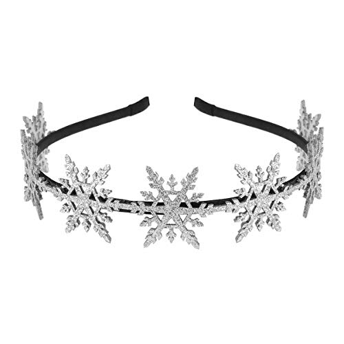 SOLUSTRE Schneeflocke Haarteil Weihnachten Schneeflocke Haarreifen Schneeflocke Stirnband Weihnachten Haarschmuck für Kinder Kinder Haar Dekor Foto Requisite (Silber) Weihnachten Haarband von SOLUSTRE