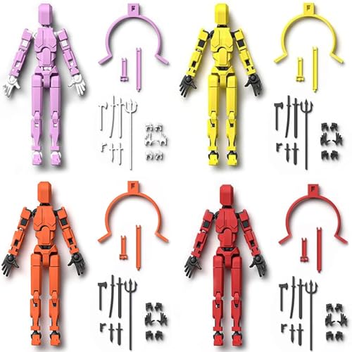 SONAXO Magnetisches Actionfiguren-Set, 4 Stück 3D-gedruckte Actionfiguren mit mehreren Gelenken, Actionfiguren mit Mehreren Gelenken für Tischdekoration von SONAXO