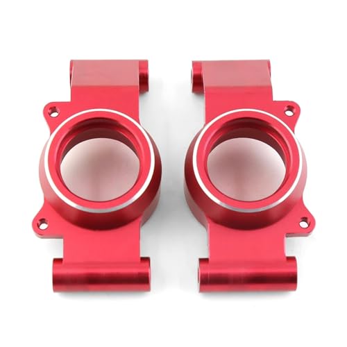 2 stücke Metall Hinten Achsschenkel Hub Carrier for 1/5 for Trax-xas X-Maxx Xmaxx 6S 8S RC Monster Truck Upgrade Teile Zubehör(Rood) von SONHWNGE