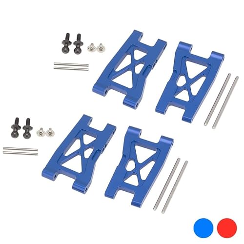 4 stücke Metall Vorne und Hinten Suspension Arm Set for Traxxas LaTrax Teton 1/18 for RC Auto Upgrade Teile(Rood) von SONHWNGE