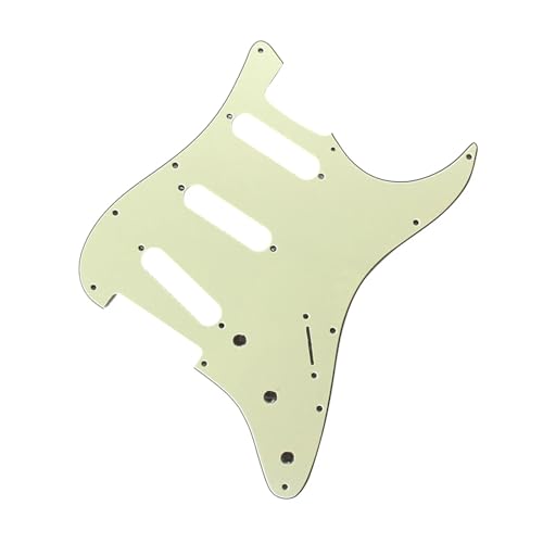 For 3Ply SSS 11-Loch E-gitarre Schlagbrett Professionelle PVC Gitarre Schutz Platte Anti-scratch for FD Musical instrument Teile(Blackish Green) von SONHWNGE