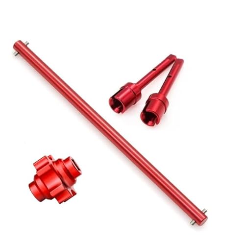 Metall Zentrale Antriebswelle Propeller Joint Differential Lock Spool for Tamiya TT02 TT02B 1/10 RC Auto Upgrades Teile(Rood) von SONHWNGE