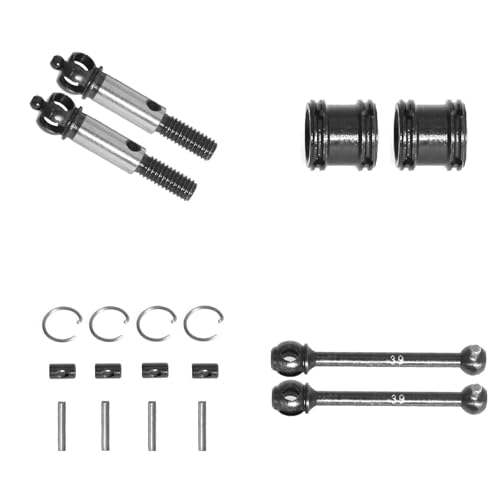 Metallantriebswelle CVD-Antriebswelle 37 mm 39 mm 42 mm Dogbone-Set for Tam-iya TT02 XV01 XV02 RC-Auto-Upgrade-Teile Zubehör(39mm Set) von SONHWNGE