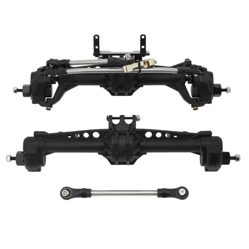 Nylonachsen, Stahlzahnräder und Metalllager, Portalachsen vorne und hinten for Axial SCX10 SCX10 II 1/10 RC Crawler Upgrade-Pasrts(2pcs Black) von SONHWNGE