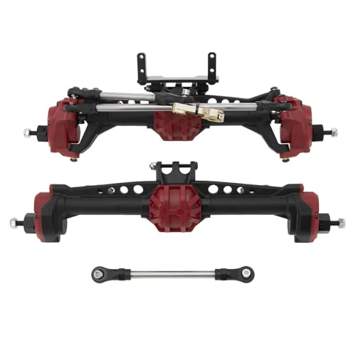 Nylonachsen, Stahlzahnräder und Metalllager, Portalachsen vorne und hinten for Axial SCX10 SCX10 II 1/10 RC Crawler Upgrade-Pasrts(2pcs red) von SONHWNGE