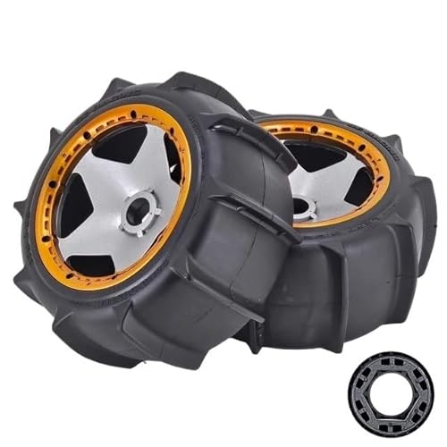 SONHWNGE 1 Paar 170X80 Sand Buster Paddel Rad & Reifen Mit Schaum for FG Yama Aowei HPI 1:5 Benzin Buggy Baja 5B(170x80 HEX) von SONHWNGE