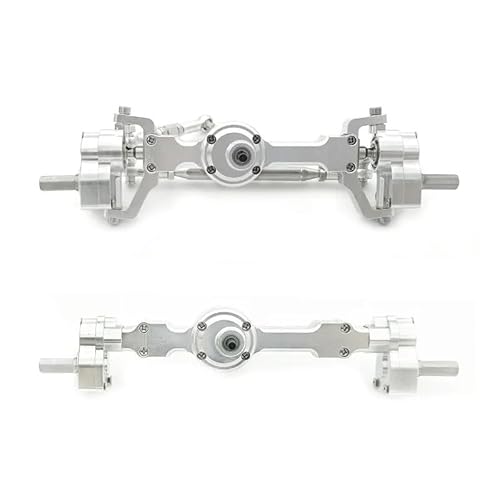 SONHWNGE 1 Paar CNC-eloxierte Aluminium-Vollmetall-Türbrücken vorne und hinten for 1/12 MN MN99S MN98 D90 D91 D99 D99S MN90 RC-Autoteile(Silver) von SONHWNGE